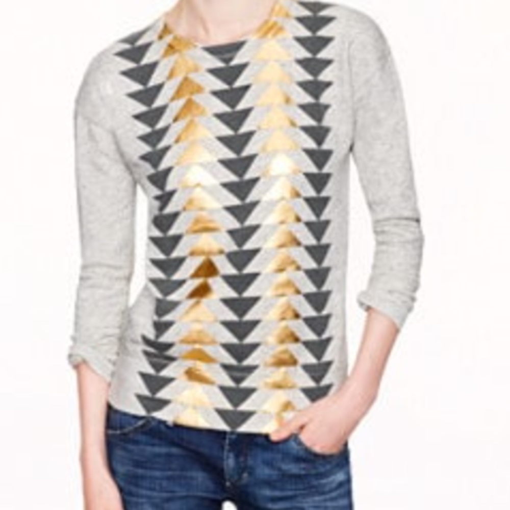 Vintage Sweatshirt in metallic triangles
